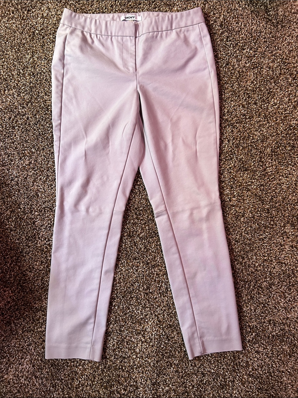 DKNY Pale Pink Ponte Slim Ankle Pants